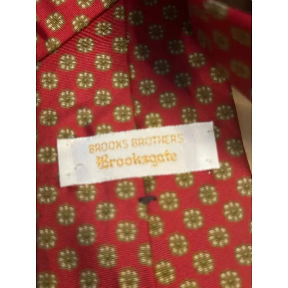 Brooks Brothers Men's Red Floral Printed Silk Neck Tie Size OS - Picture 4 of 5